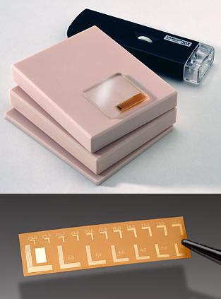 SPECIAL HIGH CONTRAST  RESOLUTION PHANTOM MODEL 016B - UP TO 28 LINE PAIR/MM